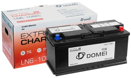 Аккумулятор Domei Extra Charger LN6/L6(H9) L, 105Ач, CCA 950А, необслуживаемый, технология AGM