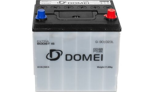 Аккумулятор Domei Extra Boost IS Q-90/55D23L, 63Ач, CCA 560, необслуживаемый, технология EFB