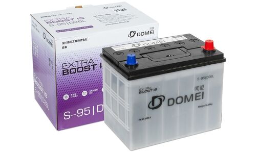 Аккумулятор Domei Extra Boost IS S-95/90D26L, 75Ач, CCA 700А, необслуживаемый, технология EFB