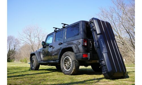 Автобокс на крышу INNO Roof Gear Case 720, пластиковый, 330л, 1850x870x305мм, крепление Memory Mount, двустороннее открывание, чёрный матовый