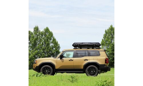 Автобокс на крышу INNO Roof Gear Case 720, пластиковый, 330л, 1850x870x305мм, крепление Memory Mount, двустороннее открывание, чёрный матовый