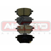 Колодки тормозные дисковые Asva, задние, комплект на ось (4 шт), арт. AKD-17106