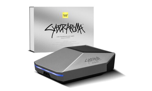 Ароматизатор на торпедо Kogado Cyberaroma Set 3, автоматический, три блока ароматов Doson, Black Ice, Berries, полимерный, арт. CYBER-3