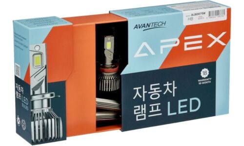 Лампа светодиодная Avantech LED Apex H8 (PGJ19-1, T11), 12В, 75Вт, 6500К, комплект 2 шт, CANbus, арт. ALB0875W