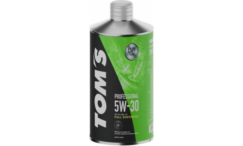 Масло моторное TOM'S Professional 5w30, синтетическое, API SP, ACEA C3, универсальное, 1л, арт. 00410-TP530-01E