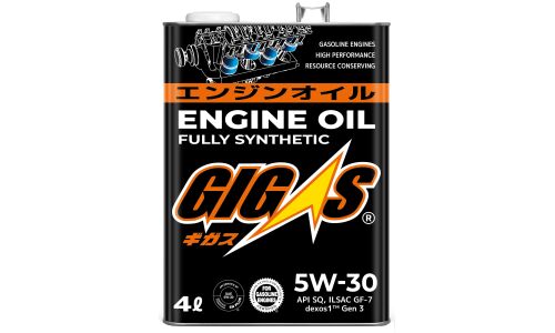 Масло моторное Gigas 5w30, синтетическое, API SQ, ILSAC GF-7A, для бензинового двигателя, 4л, арт. G0530-004