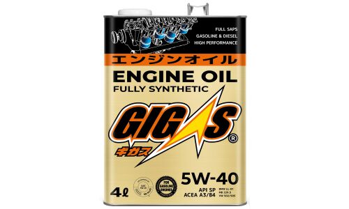 Масло моторное Gigas 5w40, синтетическое, API SP, ACEA A3/B4, универсальное, 4л, арт. G0540-004A