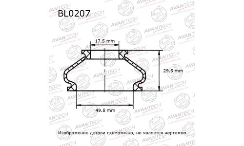 Пыльники деталей подвески Avantech (Кратность 1 шт.) BL0207_1