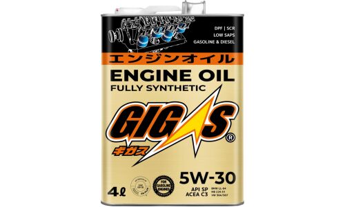 Масло моторное Gigas DPF/SCR 5w40, синтетическое, API SP, ACEA C3, универсальное, 4л, арт. G0530-004C