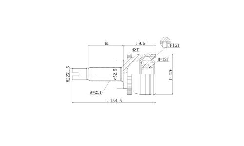ШРУС привода , с ABS DOUBLE FORCE, арт. DFCV696
