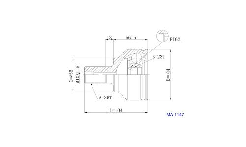 Шрус привода DOUBLE FORCE DFCV627