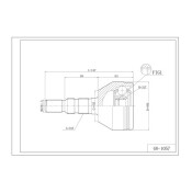 ШРУС Double Force, для двигателей 1.6 / 1.8, для Chevrolet Cruze, арт. DFCV766