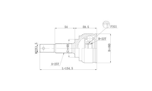 Шрус привода DOUBLE FORCE DFCV081