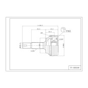 Шрус привода , с ABS DOUBLE FORCE, арт. DFCV035