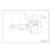 Шрус привода DOUBLE FORCE, с ABS, арт. DFCV060