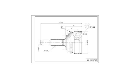 ШРУС Double Force, с ABS, для Chevrolet Lanos, Daewoo Nexia, арт. DFCV006
