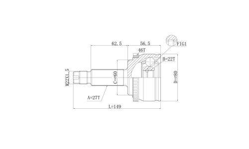 Шрус привода DOUBLE FORCE DFCV097