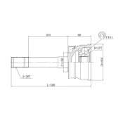 ШРУС Double Force, передний, для Nissan Terrano, арт. DFCV025