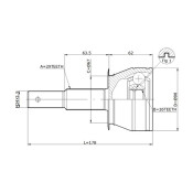 ШРУС Double Force, для Nissan Pathfinder, арт. DFCV675