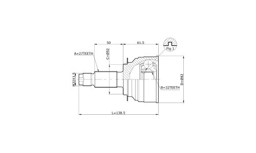 ШРУС привода DOUBLE FORCE, арт. DFCV0602