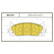 Колодки тормозные Blitz дисковые, арт. BB0360P