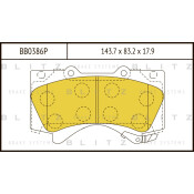 Колодки тормозные Blitz High Performance дисковые, арт. BB0386P