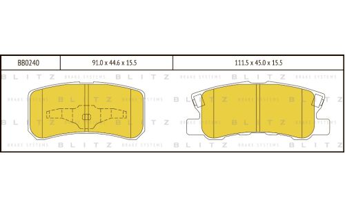 Колодки тормозные Blitz дисковые, арт. BB0240