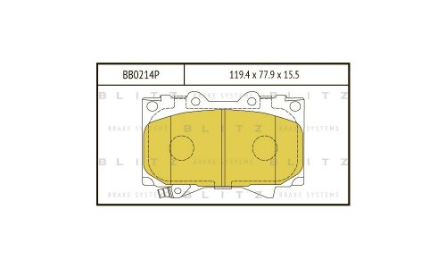 Колодки тормозные Blitz дисковые, арт. BB0214P