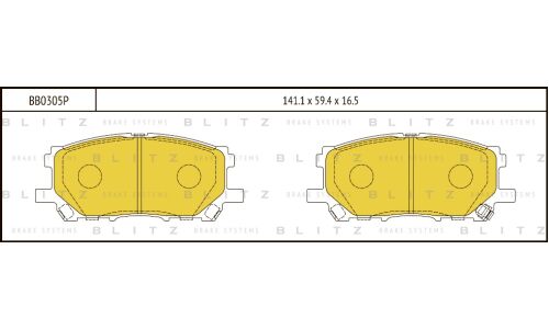 Колодки тормозные Blitz дисковые, арт. BB0305P