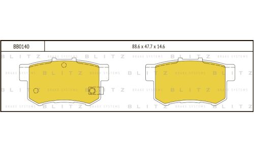 Колодки тормозные Blitz дисковые, арт. BB0140