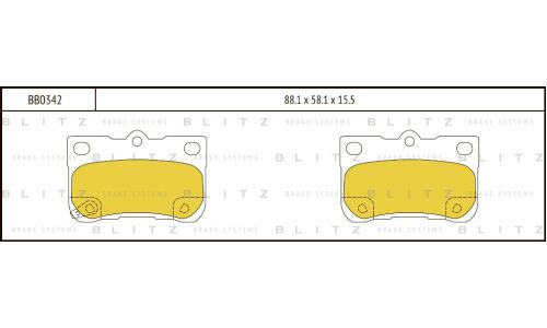 Колодки тормозные Blitz дисковые, арт. BB0342