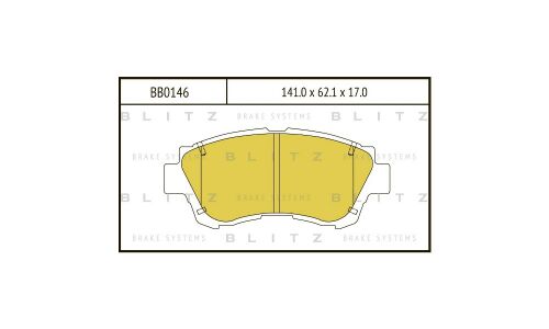 Колодки тормозные Blitz дисковые, арт. BB0146