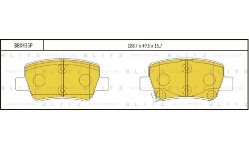 Колодки тормозные Blitz дисковые, арт. BB0435P