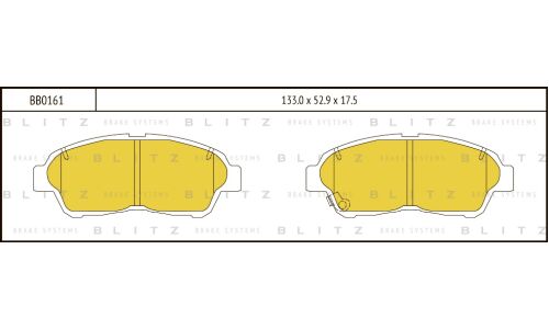 Колодки тормозные Blitz дисковые, арт. BB0161