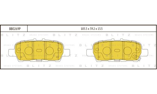 Колодки тормозные Blitz дисковые, арт. BB0269P