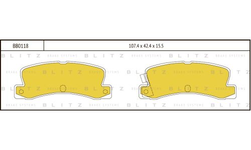 Колодки тормозные Blitz дисковые, арт. BB0118