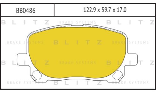 Колодки тормозные Blitz дисковые, арт. BB0486