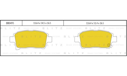 Колодки тормозные Blitz дисковые, арт. BB0495
