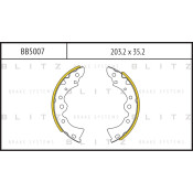 Колодки тормозные барабанные Blitz, комплект на ось (4 шт), арт. BB5007