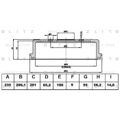 Барабан тормозной | зад Blitz, арт. BT0114