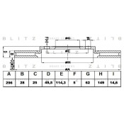 Диск тормозной Blitz, арт. BS0421
