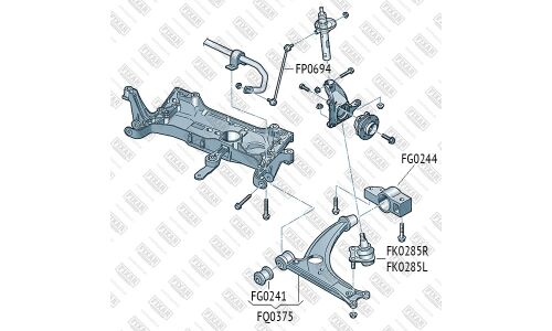 Стойка стабилизатора (линк) Fixar, передняя, арт. FP0694