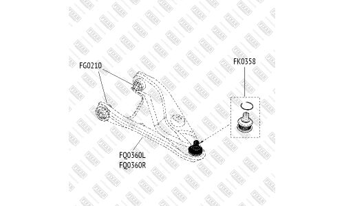 Рычаг подвески FIXAR, передний, правый, арт. FQ0360R
