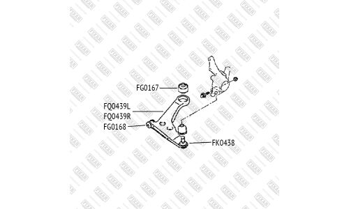 Рычаг подвески FIXAR, передний, нижний, правый, арт. FQ0439R