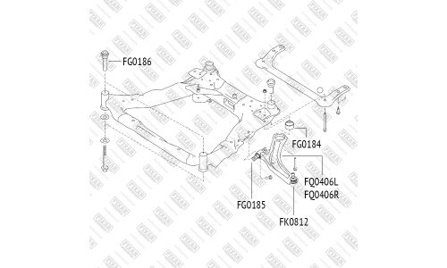 Рычаг подвески FIXAR, передний, нижний, правый, арт. FQ0406R