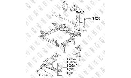 Опора шаровая Fixar, передняя, нижняя, арт. FK0176