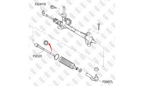 Наконечник рулевой тяги Fixar, правый, арт. FS0497R