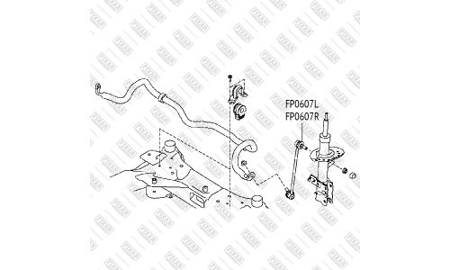 Стойка стабилизатора (линк) Fixar, передняя, правая, арт. FP0607R