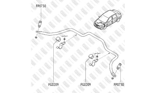 Стойка стабилизатора (линк) Fixar, передняя, арт. FP0730