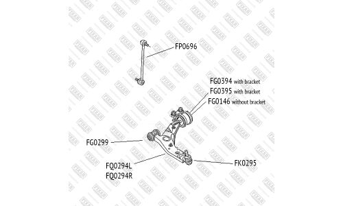 Опора шаровая Fixar, передняя, арт. FK0295